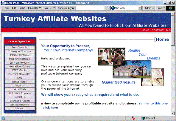 Turnkey Affiliate Websites